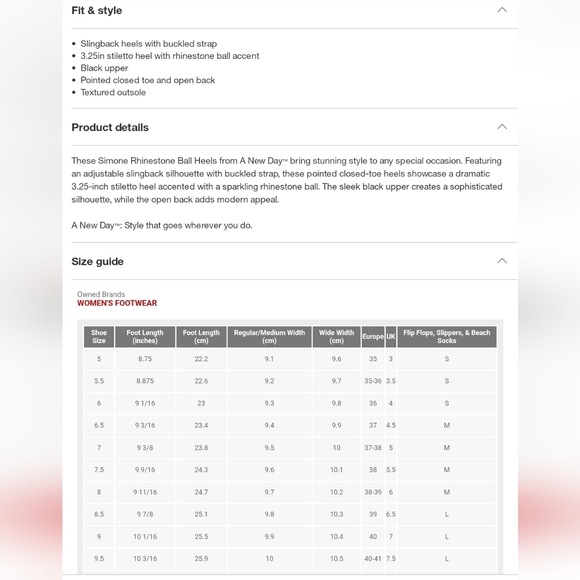 a new day Black Pointed Slingback Flats - Picture 8 of 10